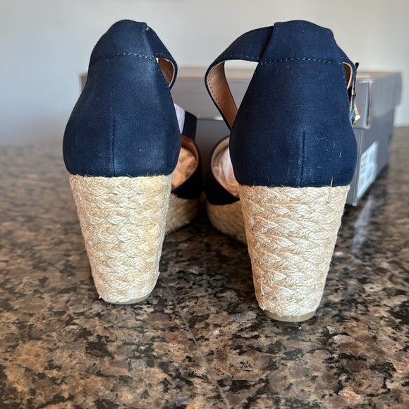 Style & Co seleeney navy espadrilles wedge open toe sandals NIB 8W - Picture 5 of 8